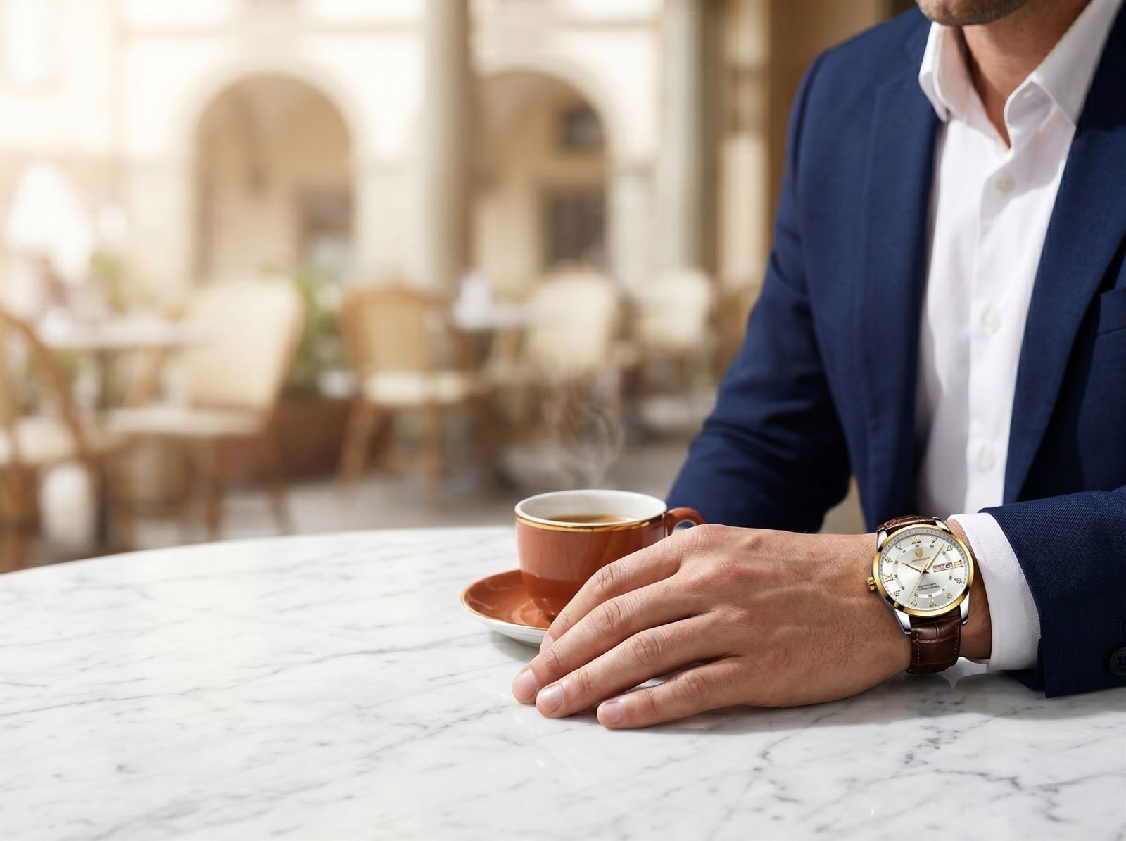 Montre Velucci en terrasse italienne